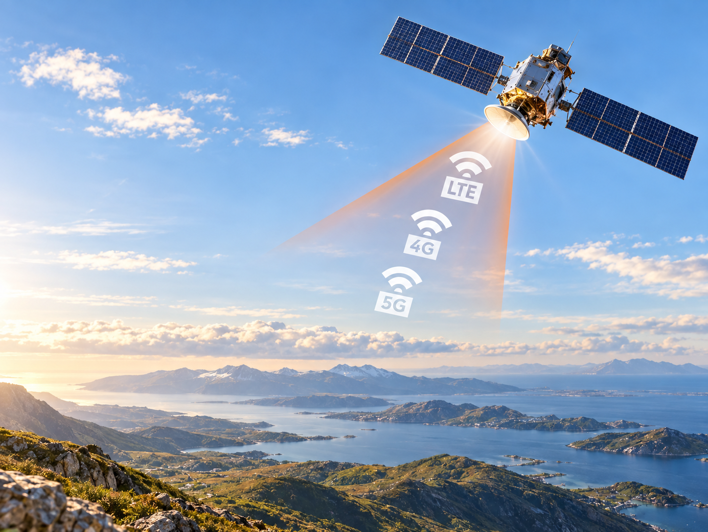 Satellite-enabled cellular connectivity